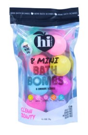 Hi Peach Layne 8 Count Bath Bomb Bag, Multi-Color with Prize, 8 x 1.06oz