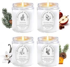 Winter Candle Gift Set, 4 Pack 28oz Soy Wax Scented Candles for Home